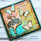 Tim Holtz Cling Rubber Stamps SPRING SPRUNG Easter CMS084 butterflies