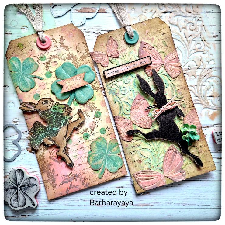 Tim Holtz Cling Rubber Stamps SPRING SPRUNG Easter CMS084 tags