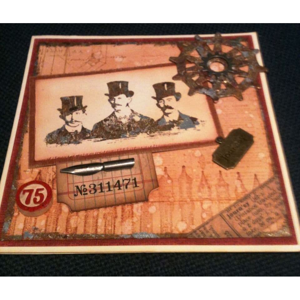 Tim Holtz Cling Rubber Stamps STEAMPUNK CMS107 guys