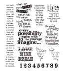 Tim Holtz Cling Rubber Stamps STUFF TO SAY CMS110