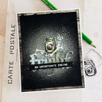 Tim Holtz Cling Rubber Stamps Scared Silly cms311 eyeball in a jar card