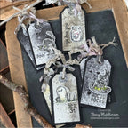 Tim Holtz Cling Rubber Stamps Scared Silly cms311 scary halloween tags stacy hutchinson