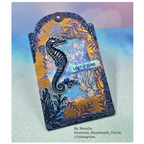 Tim Holtz Cling Rubber Stamps Sea Life cms304 lost and found tag