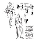 Tim Holtz Cling Rubber Stamps Set DANCE CARD CMS047