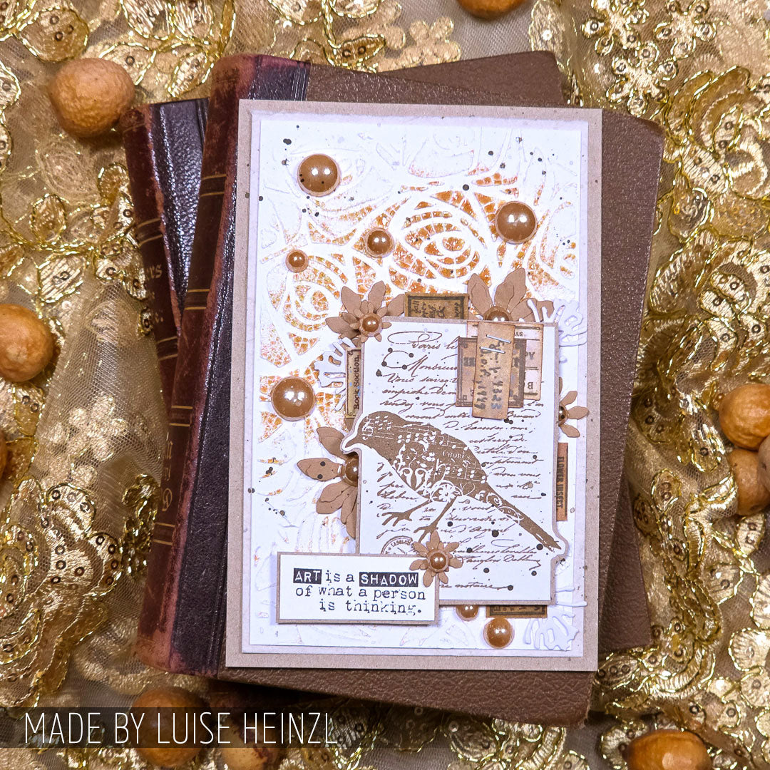 Tim Holtz Cling Rubber Stamps Shabby French cms087 bird