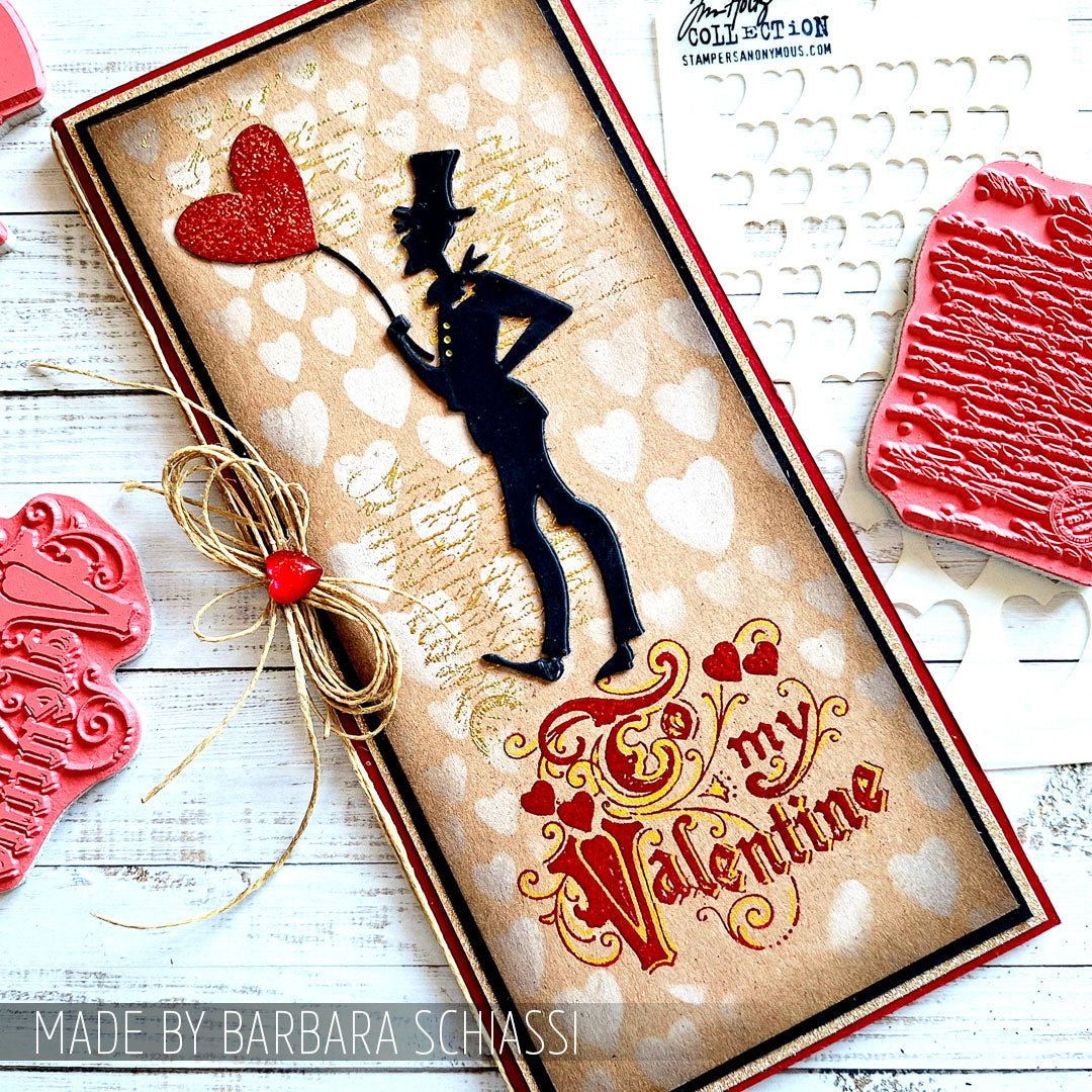 Tim Holtz Cling Rubber Stamps Shabby French cms087 valentine