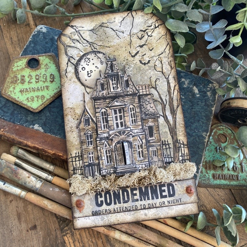 Tim Holtz Cling Rubber Stamps Sketch Manor cms408 condemned | color-code:ALT02