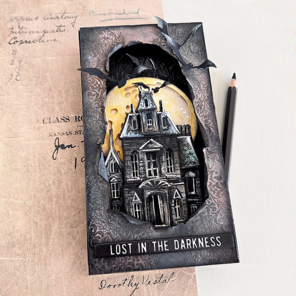 Tim Holtz Cling Rubber Stamps Sketch Manor cms408 darkness