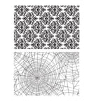 Tim Holtz Cling Rubber Stamps Skulls and Cobwebs cms306