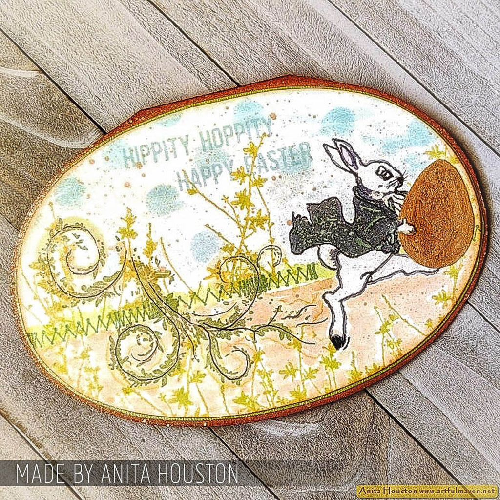 Tim Holtz Cling Rubber Stamps Spring Sprung cms084 egg