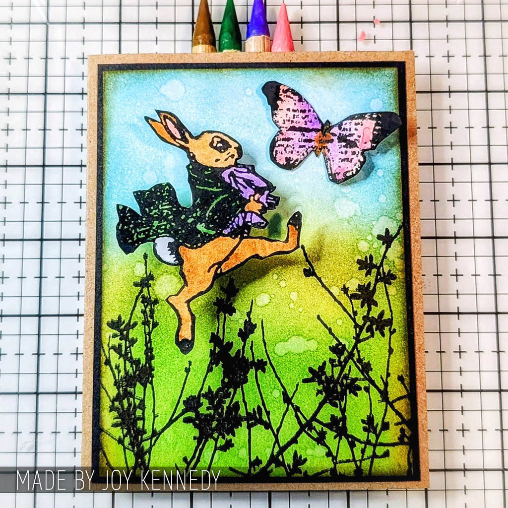 Tim Holtz Cling Rubber Stamps Spring Sprung cms084 flutter