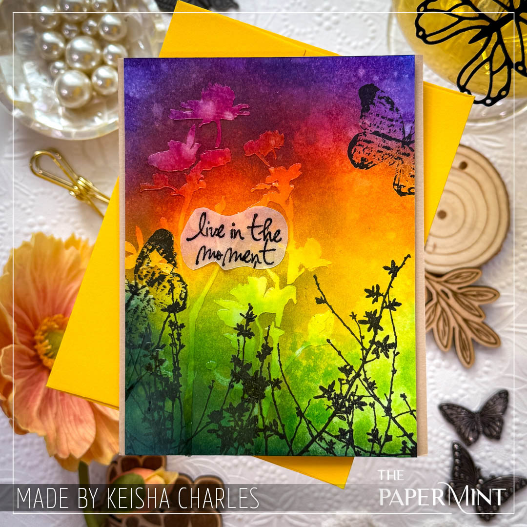Tim Holtz Cling Rubber Stamps Spring Sprung cms084 rainbow