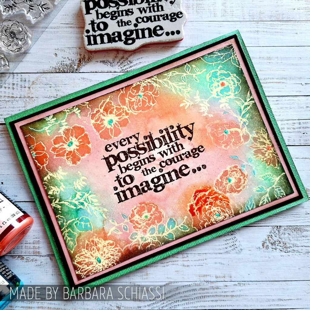 Tim Holtz Cling Rubber Stamps Stuff To Say cms110 flowers