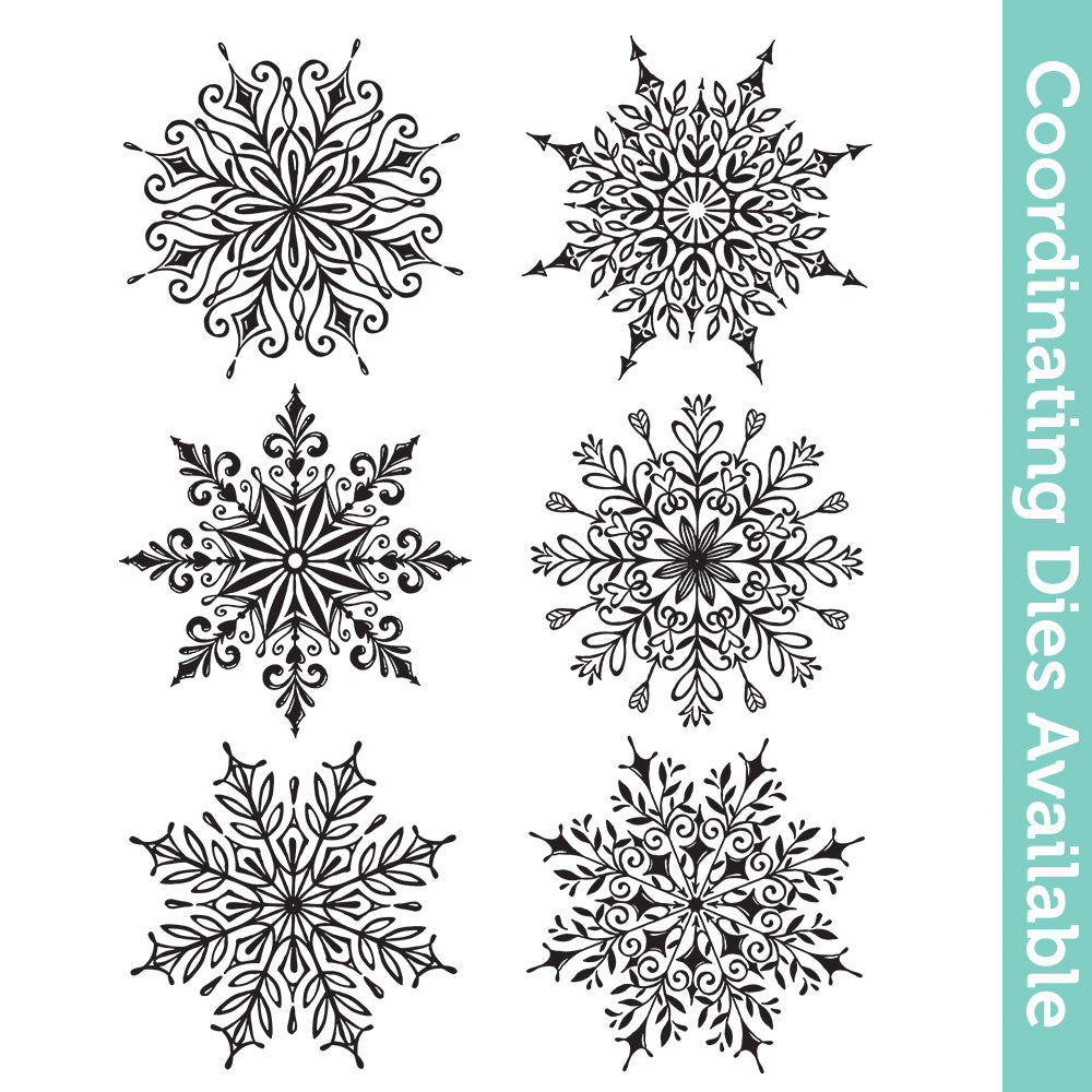 Tim Holtz Cling Rubber Stamps Swirly Snowflakes cms319 1