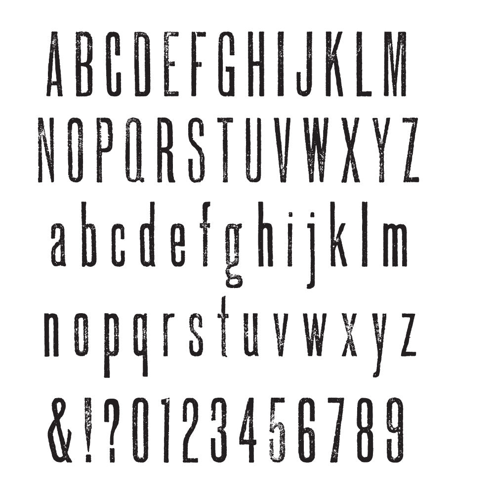 Tim Holtz Cling Rubber Stamps TALL TEXT CMS166
