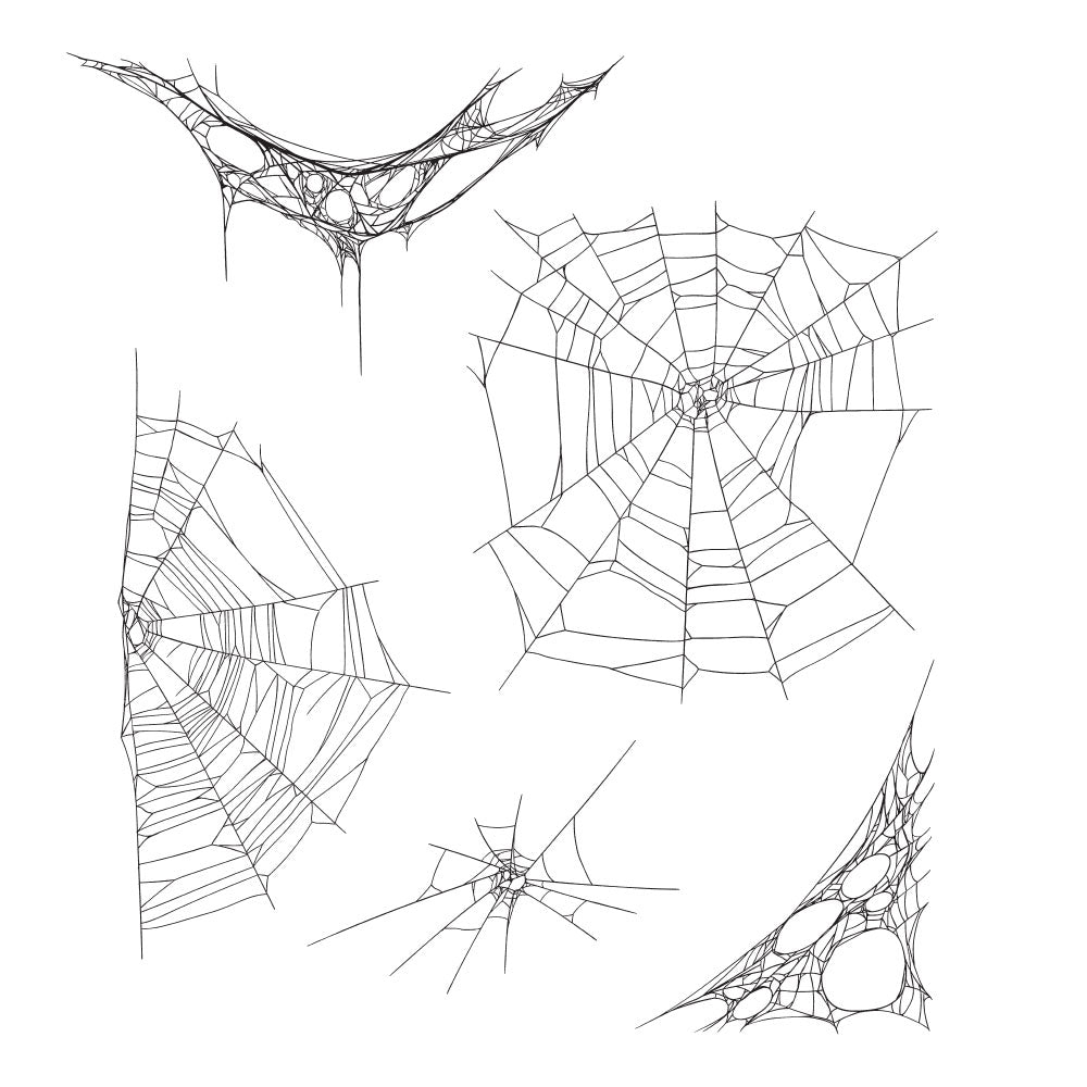 Tim Holtz Cling Rubber Stamps TANGLED WEBS CMS346