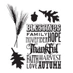Tim Holtz Cling Rubber Stamps THANKFUL SILHOUETTES CMS116