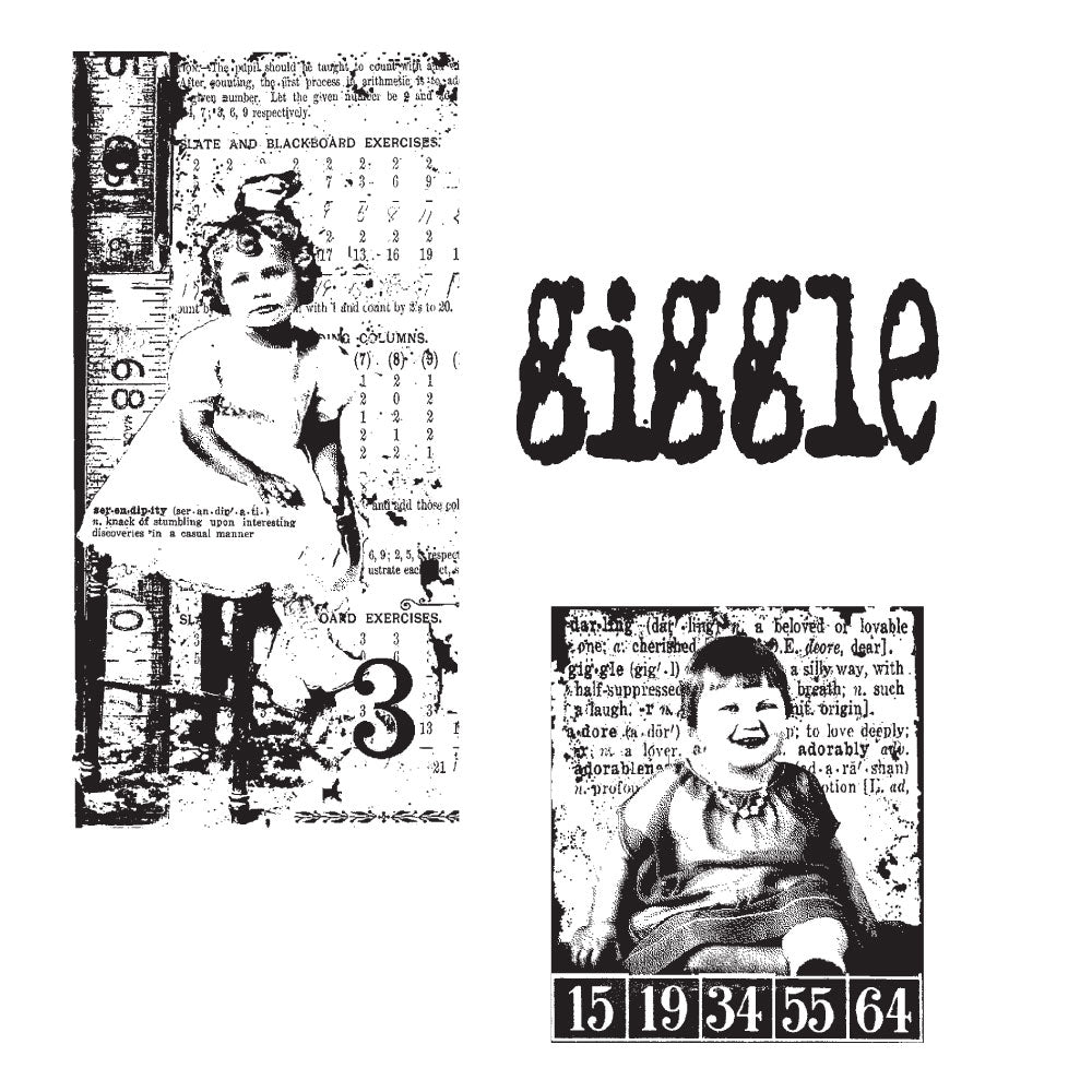 Tim Holtz Cling Rubber Stamps THE GIRLS CMS020