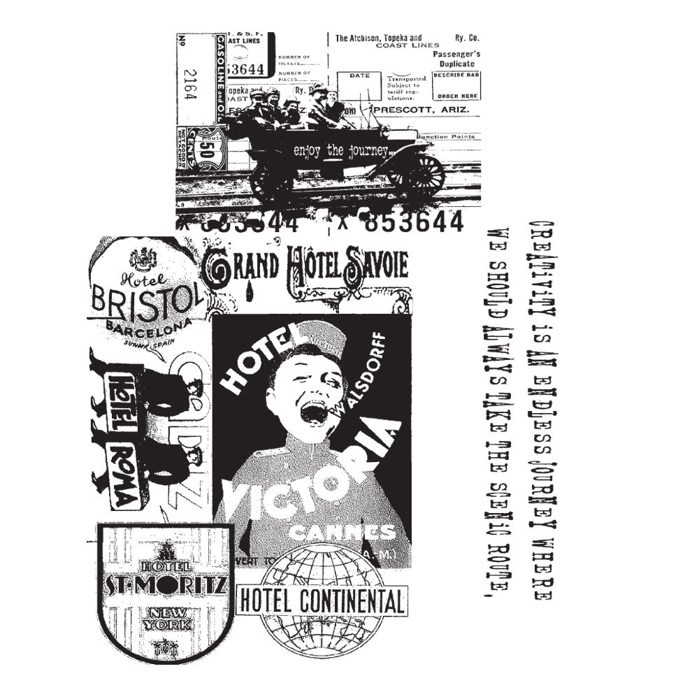 Tim Holtz Cling Rubber Stamps THE JOURNEY SET cms021