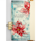 Tim Holtz Cling Rubber Stamps THE POINSETTIA CMS426 joy to the world | color-code:ALT01