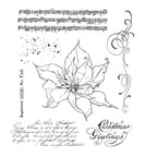 Tim Holtz Cling Rubber Stamps THE POINSETTIA CMS426