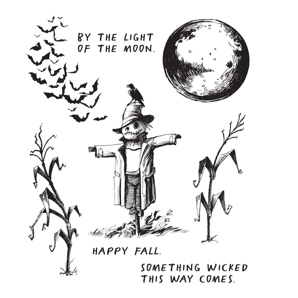 Tim Holtz Cling Rubber Stamps THE SCARECROW CMS451