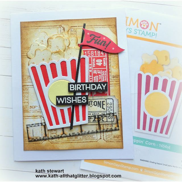 Tim Holtz Cling Rubber Stamps TICKET BOOTH CMS337 popcorn | color-code:ALT03