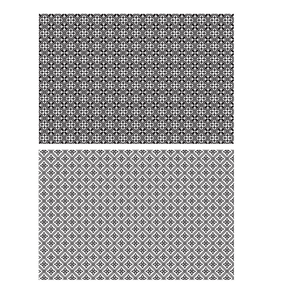Tim Holtz Cling Rubber Stamps TILES AND MOSAIC CMS259
