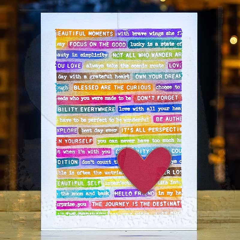 Tim Holtz Cling Rubber Stamps TINY TEXT HALLOWEEN CMS409 heart