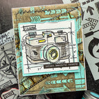 Tim Holtz Cling Rubber Stamps TRAVEL BLUEPRINT CMS148 arrows | color-code:ALT02