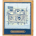Tim Holtz Cling Rubber Stamps TRAVEL BLUEPRINT CMS148 camera