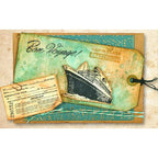 Tim Holtz Cling Rubber Stamps TRAVEL WAYS cms162 tag