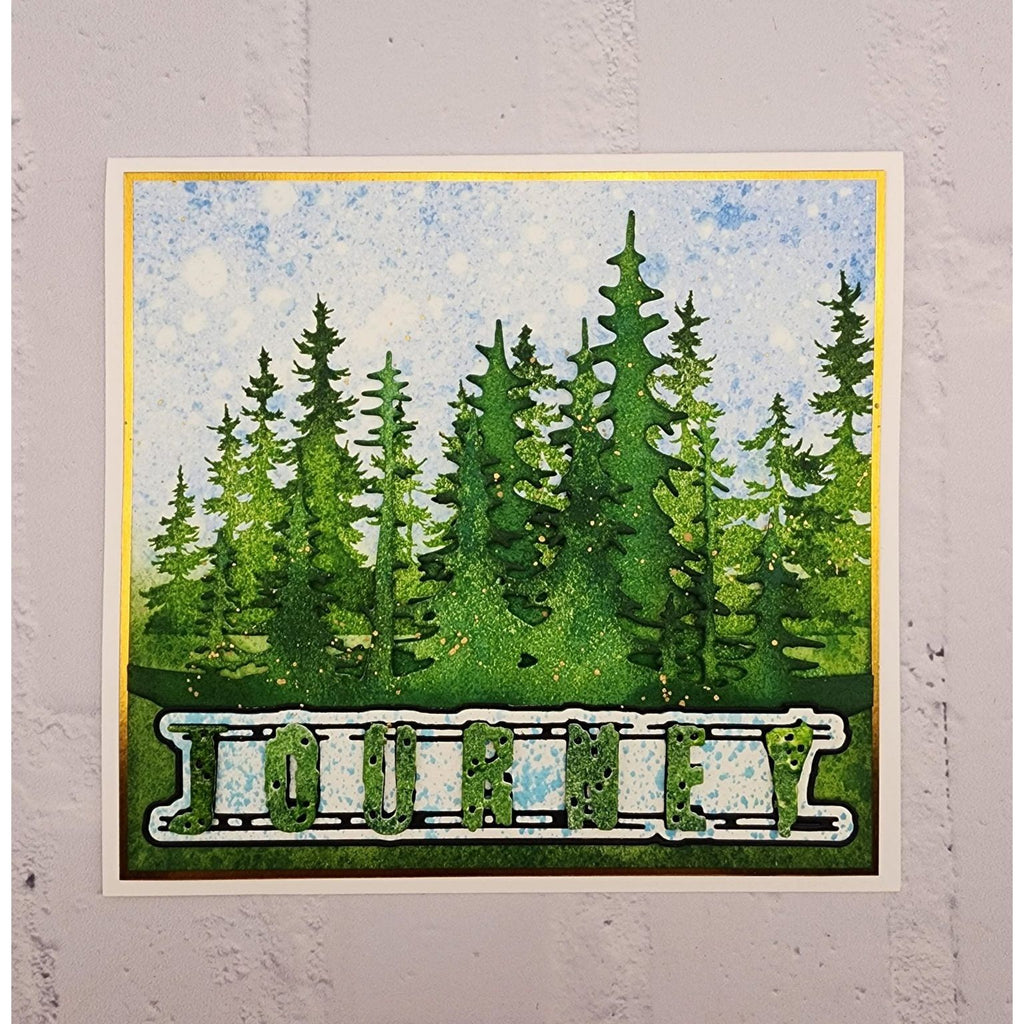 Tim Holtz Cling Rubber Stamps  TREE LINE CMS244 journey