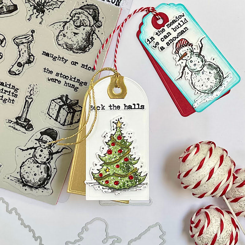 Tim Holtz Cling Rubber Stamps Tattered Christmas cms318 tree