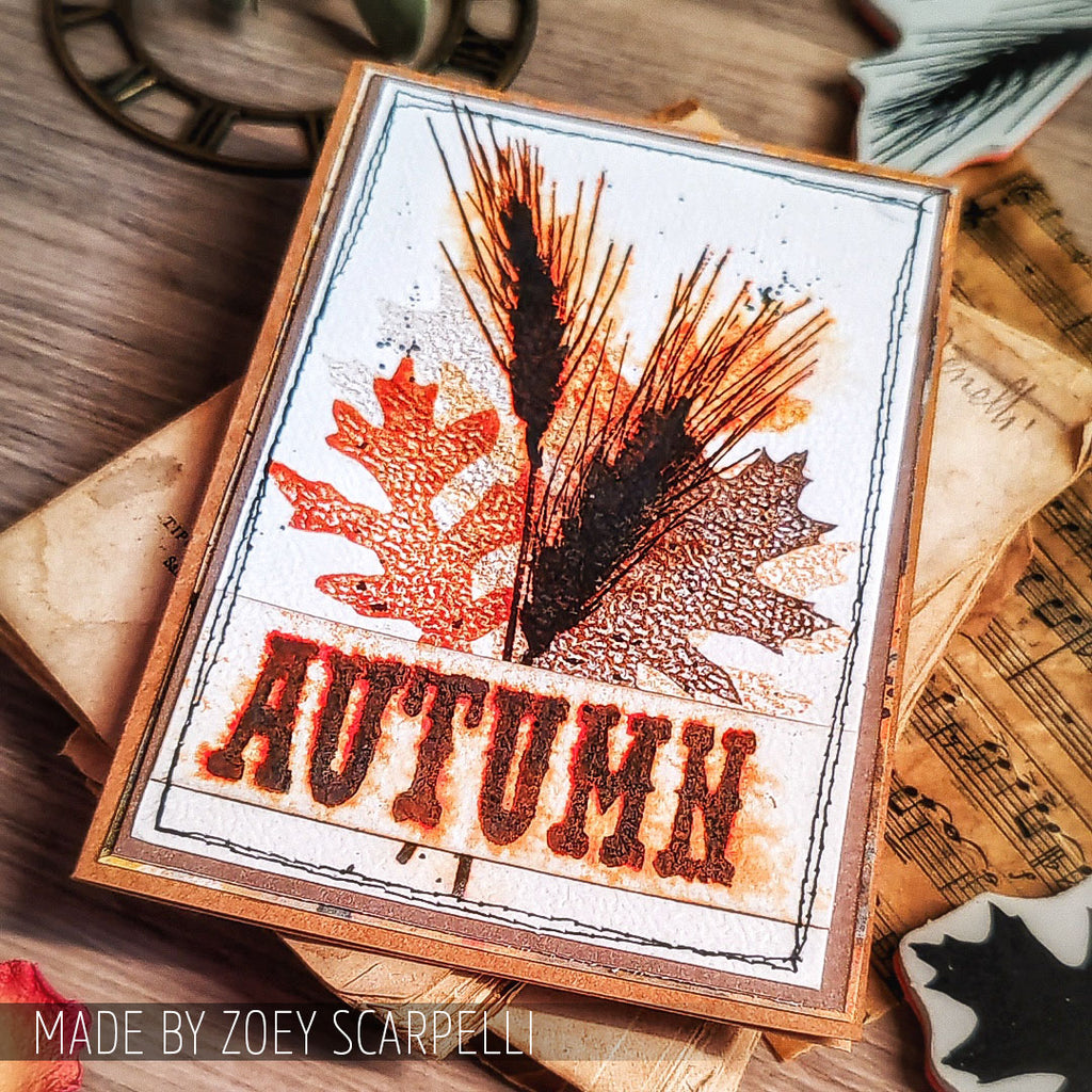 Tim Holtz Cling Rubber Stamps Thankful Silhouettes cms116 autumn