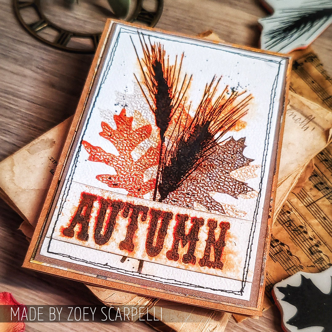 Tim Holtz Cling Rubber Stamps Thankful Silhouettes cms116 autumn