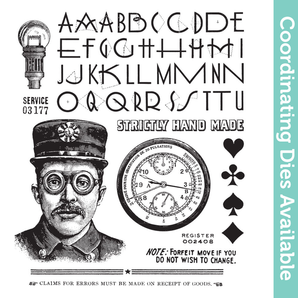 Tim Holtz Cling Rubber Stamps The Inspector cms465 1