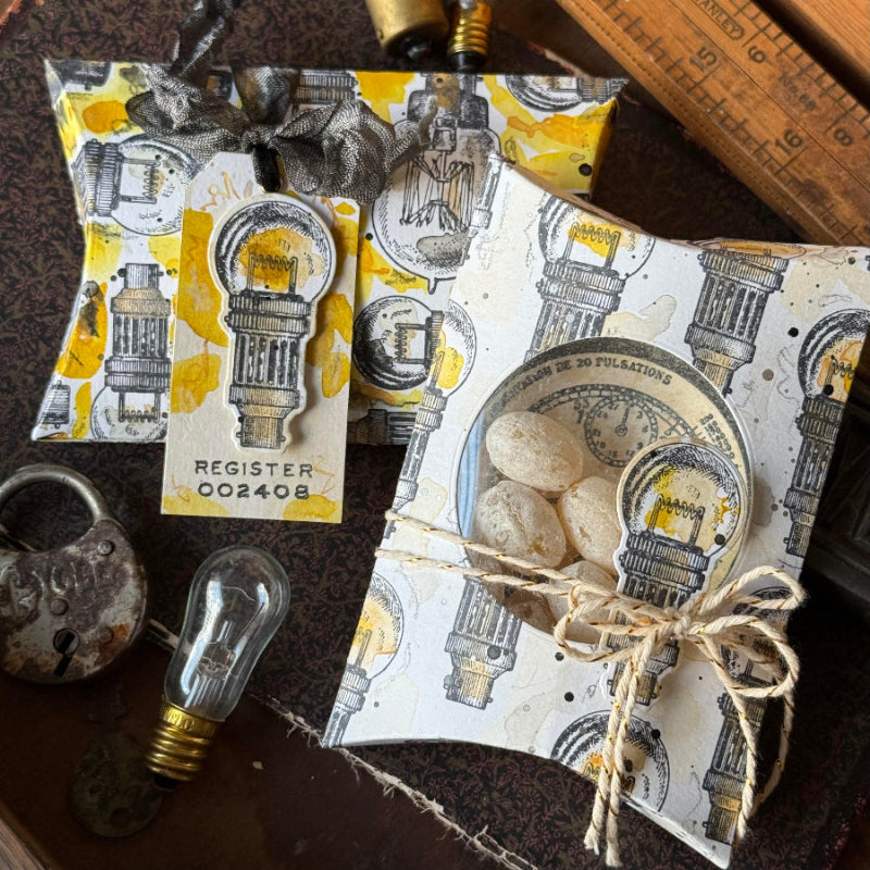 Tim Holtz Cling Rubber Stamps The Inspector cms465 gift boxes