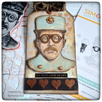 Tim Holtz Cling Rubber Stamps The Inspector cms465 hearts background