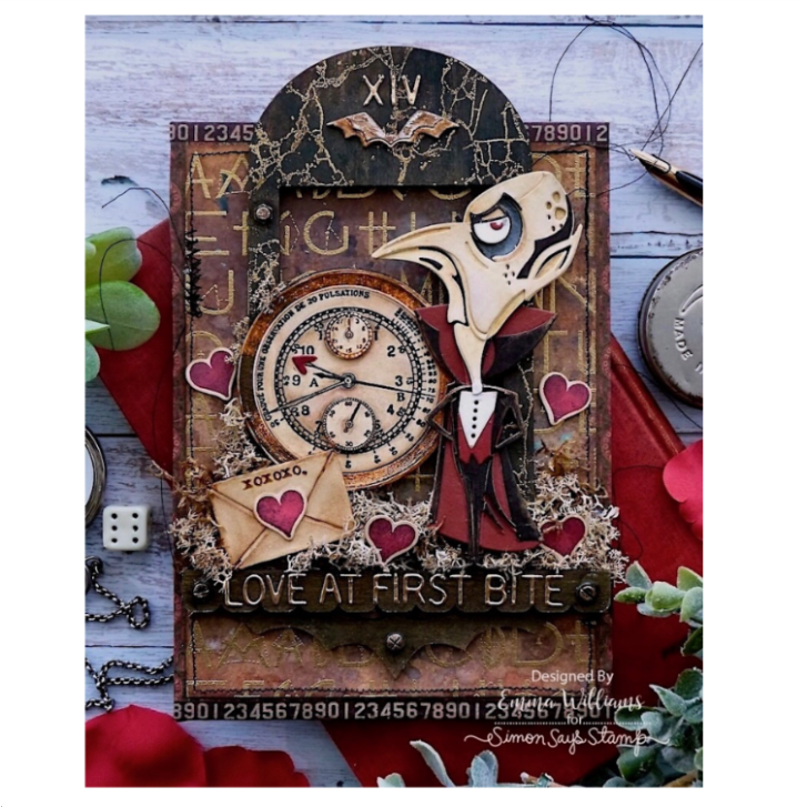 Tim Holtz Cling Rubber Stamps The Inspector cms465 love at first bite | color-code:ALT05