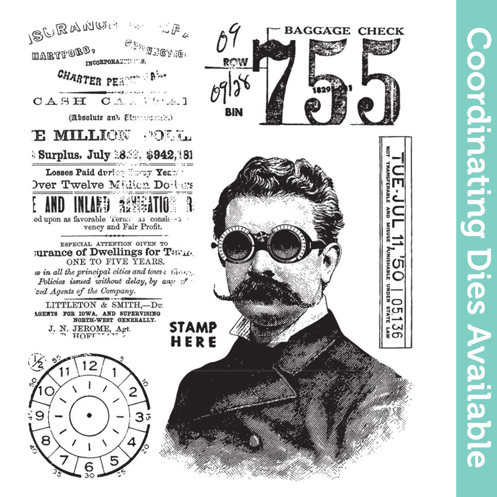 Tim Holtz Cling Rubber Stamps The Professor 2 cms395 1