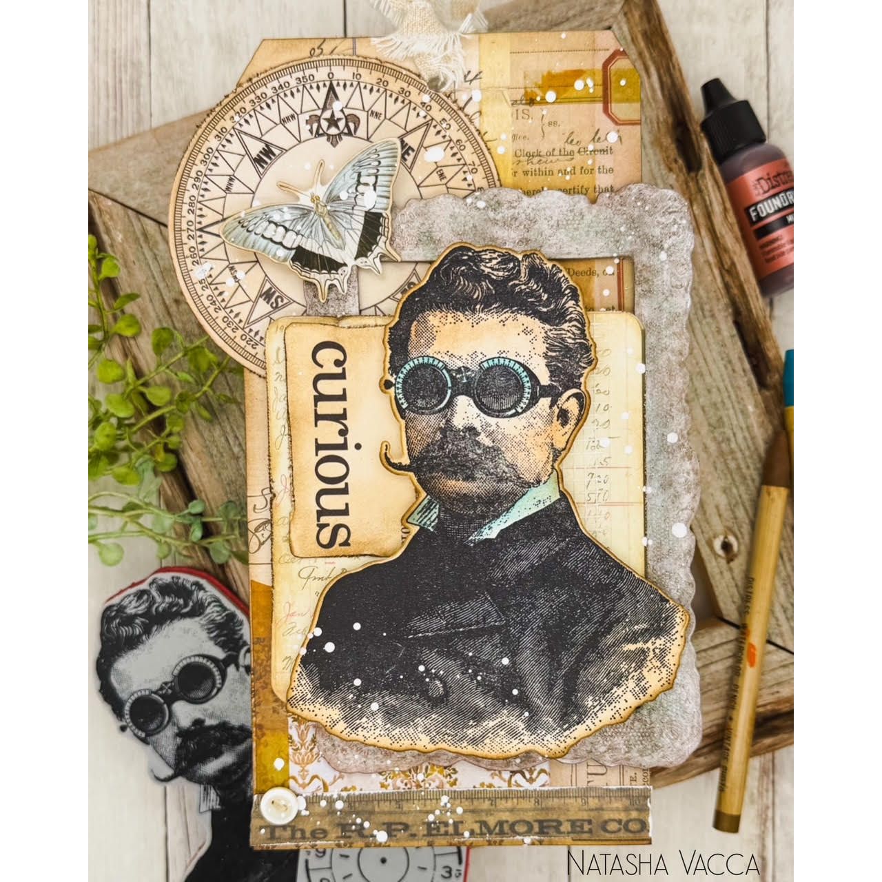 Tim Holtz Cling Rubber Stamps The Professor 2 cms395 grunge 