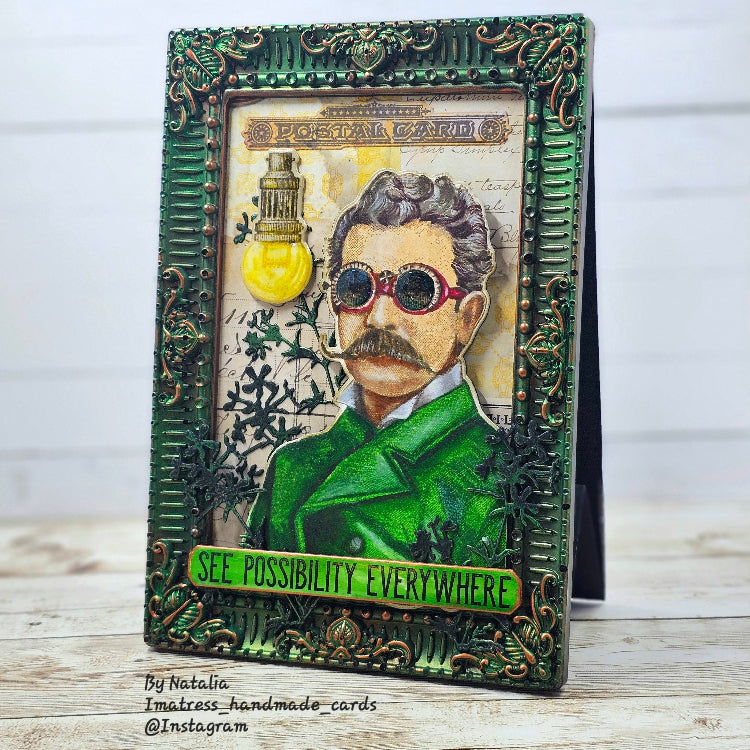 Tim Holtz Cling Rubber Stamps The Professor 2 cms395 picture frame
