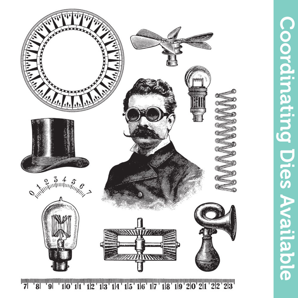 Tim Holtz Cling Rubber Stamps The Professor cms373 1