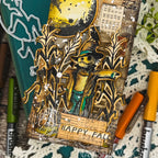 Tim Holtz Cling Rubber Stamps The Scarecrow cms451 Tag