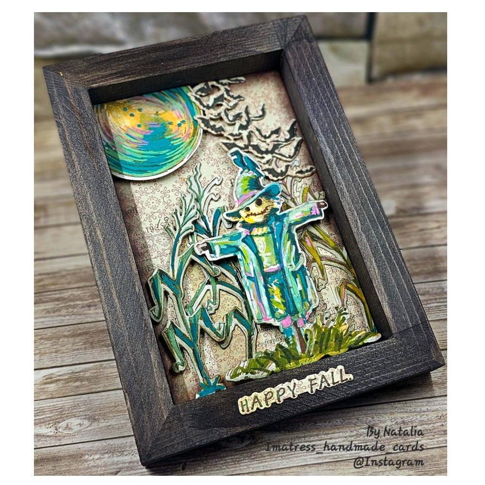 Tim Holtz Cling Rubber Stamps The Scarecrow cms451 happy fall bats picture