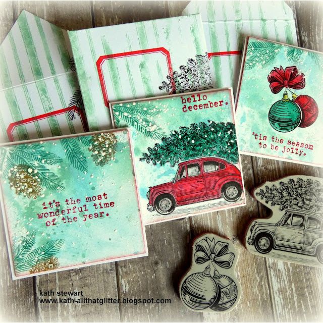 Tim Holtz Cling Rubber Stamps Ticking and Grain cms475 ornaments | color-code:ALT02