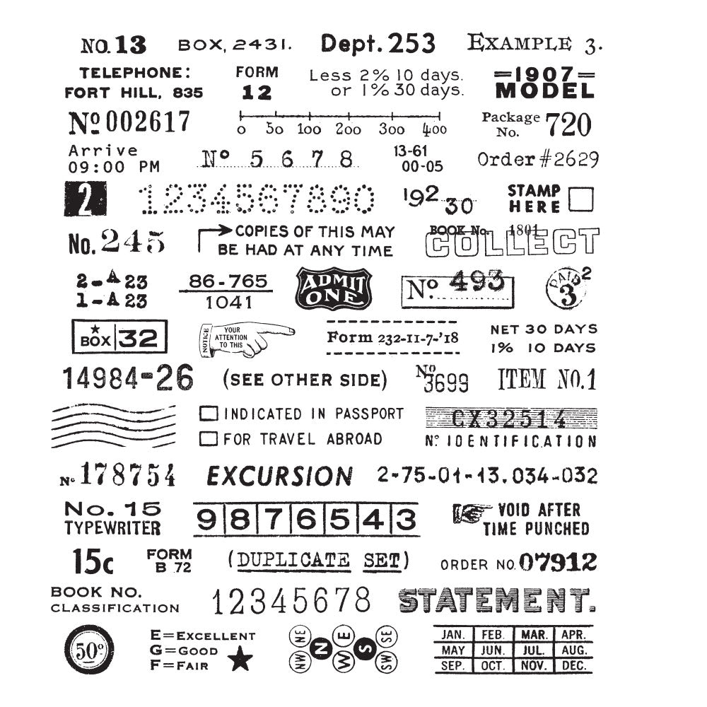 Tim Holtz Cling Rubber Stamps Tidbits cms488