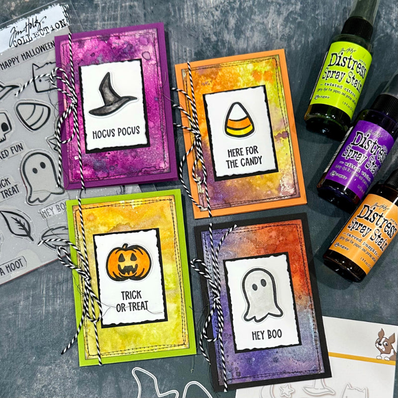 Tim Holtz Cling Rubber Stamps Tiny Frights cms468 bright colors