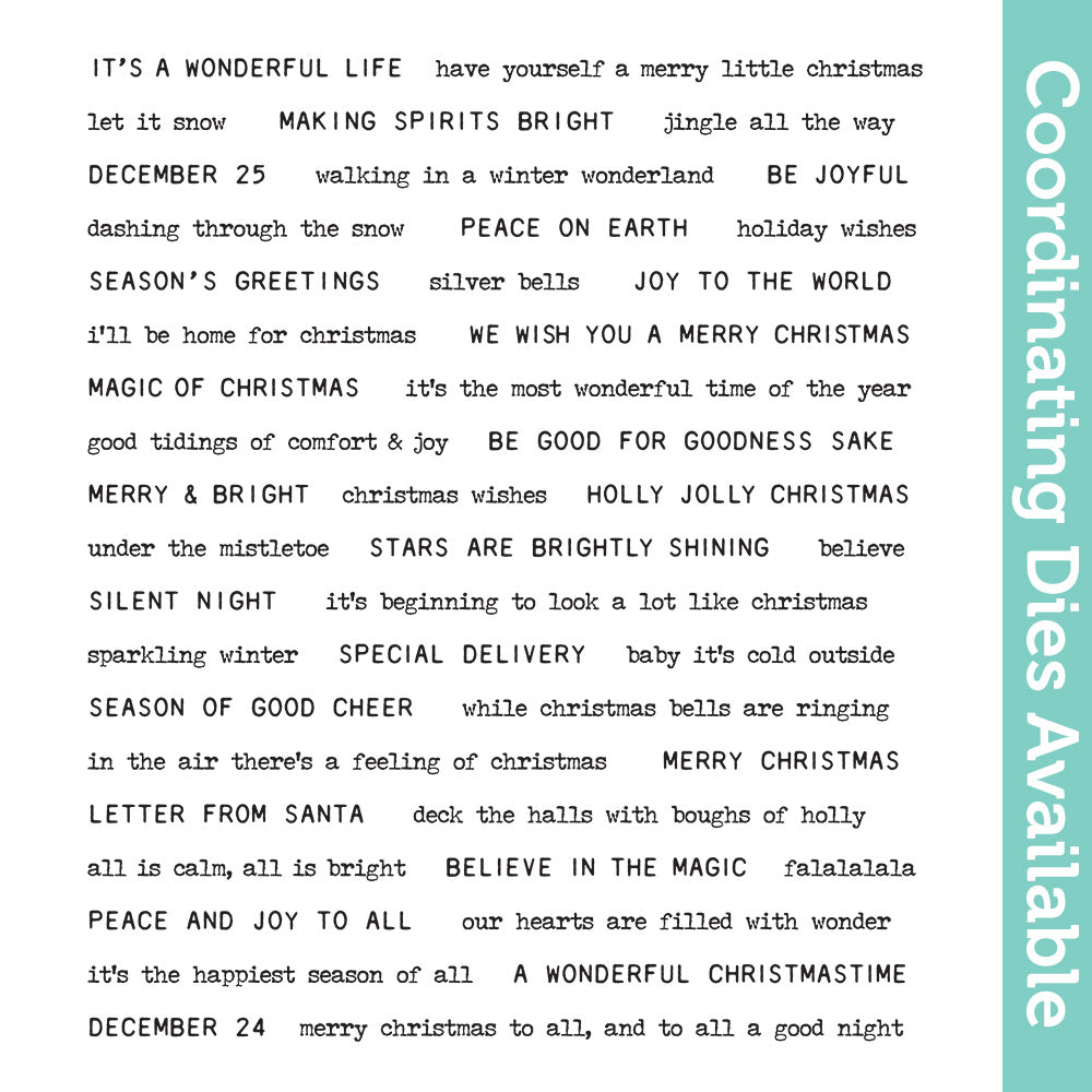 Tim Holtz Cling Rubber Stamps Tiny Text Christmas cms424